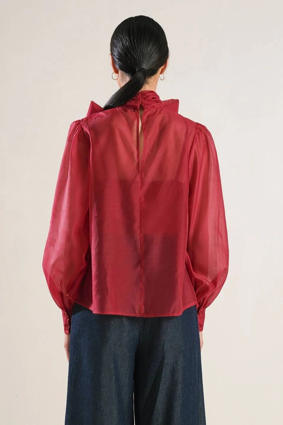 BLUSA ORGANZA LAZO