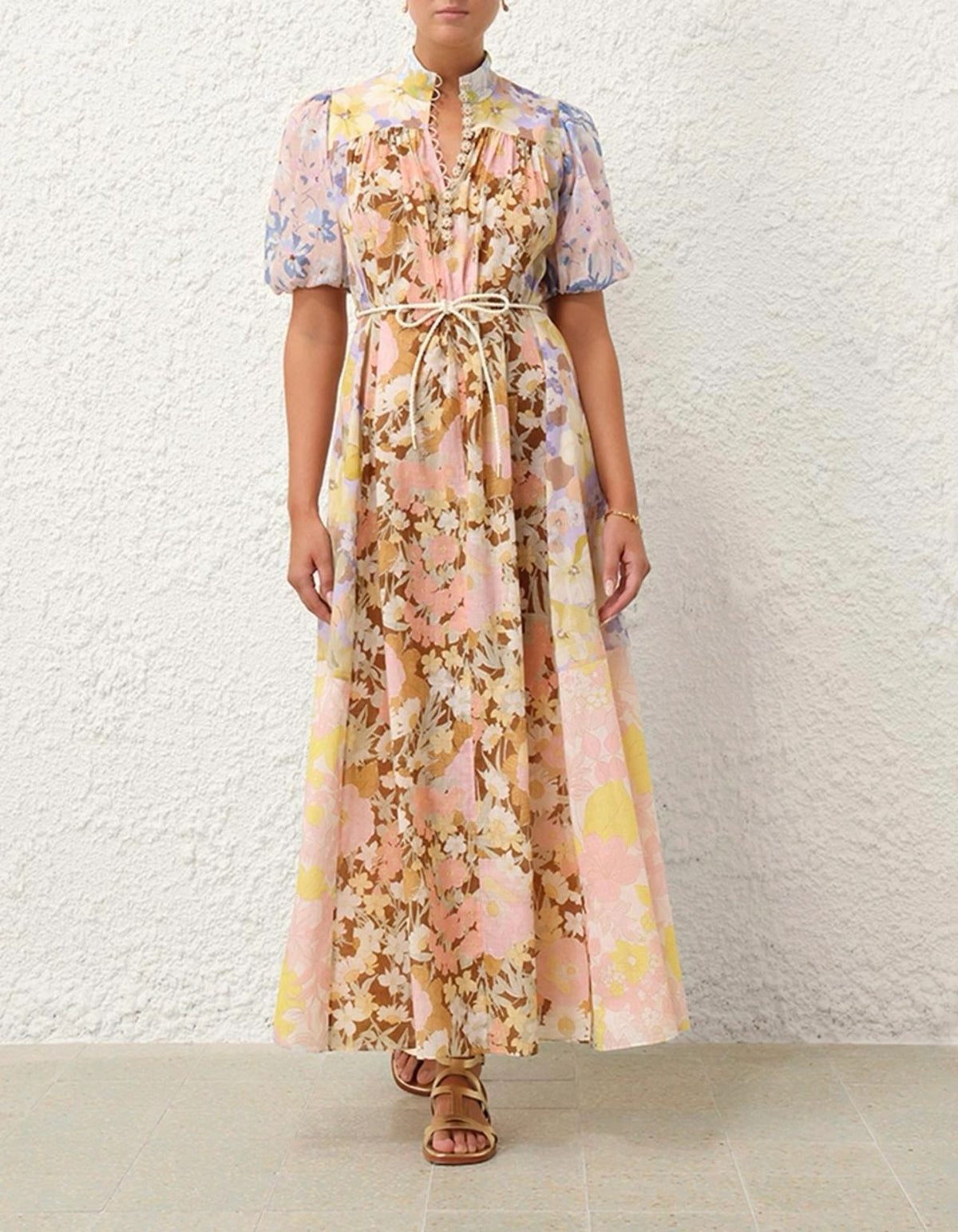 VESTIDO MIDI COMBINADO