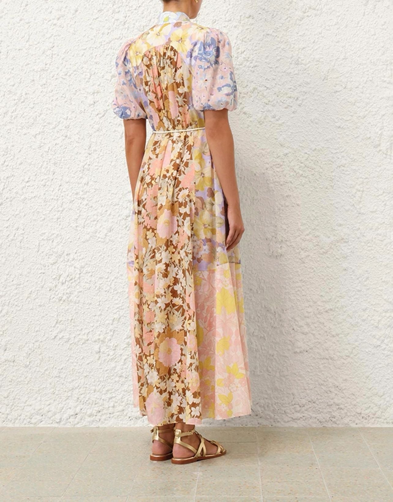 VESTIDO MIDI COMBINADO