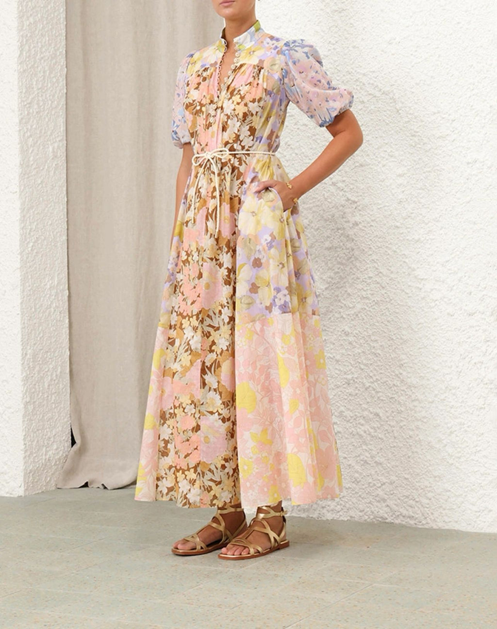 VESTIDO MIDI COMBINADO