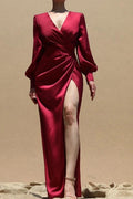 VESTIDO LARGO SATINADO