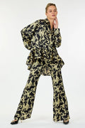 CONJUNTO PANTALON NEGRO ESTAMPADO