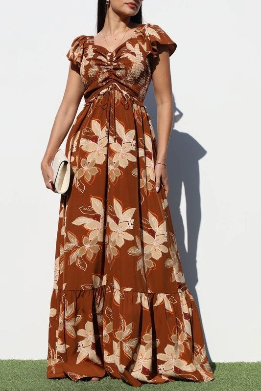 VESTIDO ALGODON ESTAMPADO DE FLORES