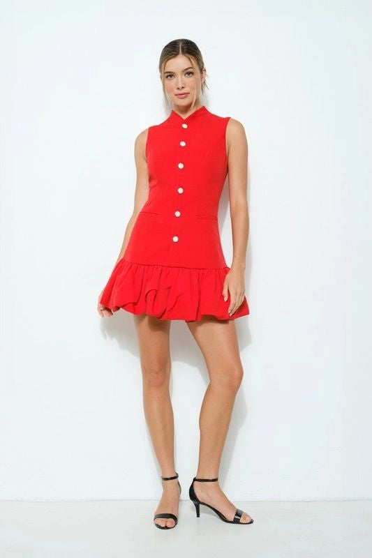 VESTIDO ABULLONADO