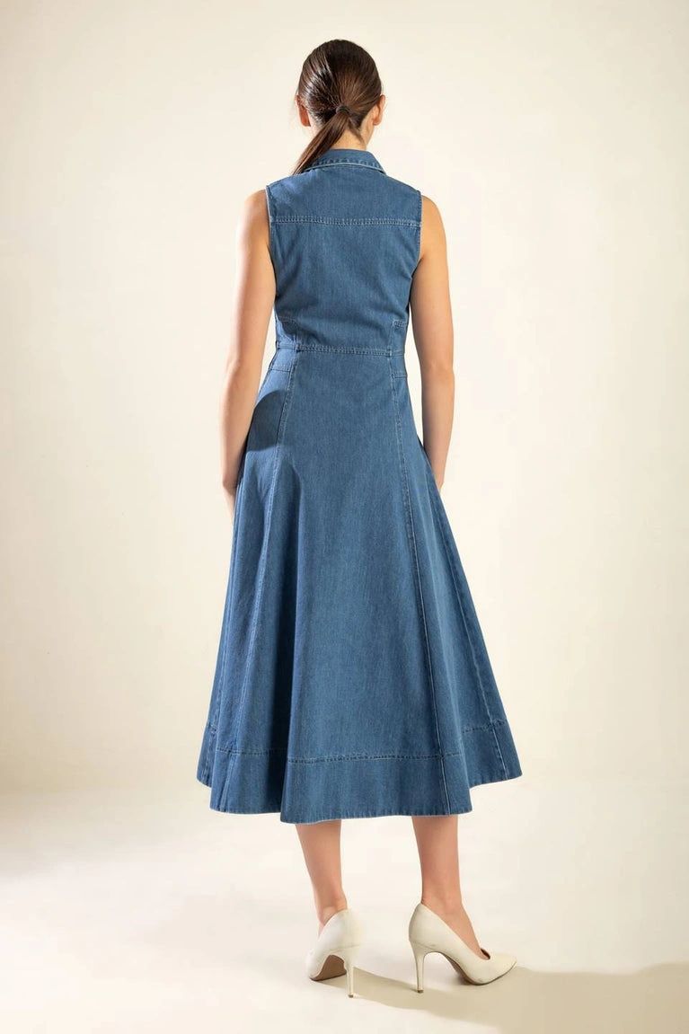 VESTIDO MIDI DENIM