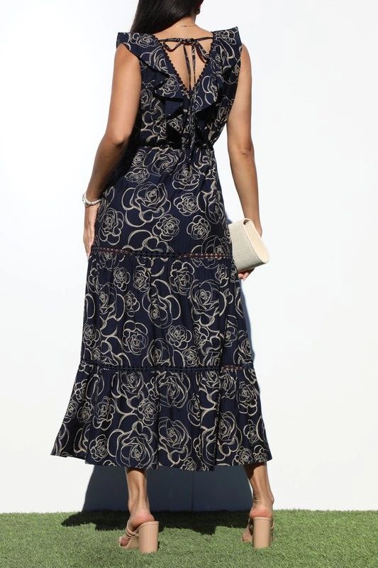 VESTIDO ESCOTE RUFFLES