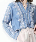 BLUSA DENIM BORDADA