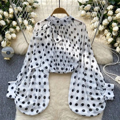 BLUSA OLGADA POLKA DOTS