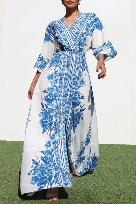 MAXI VESTIDO AZUL/BLANCO