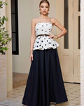 MAXI VESTIDO NEGRO/POLKA DOTS