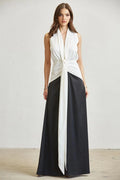 VESTIDO BLANCO Y NEGRO