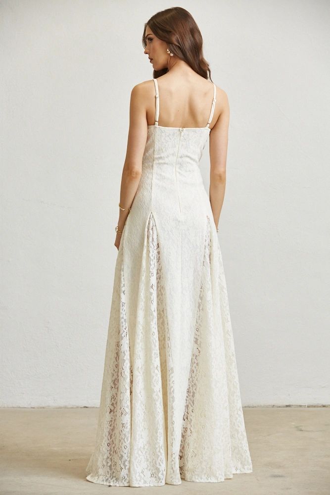 VESTIDO TIRANTES DE ENCAJE IVORY