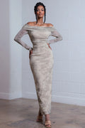 VESTIDO STRETCH MESH GRIS