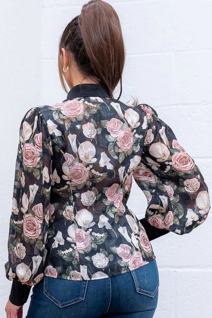 BLUSA FLORES CHIFÓN