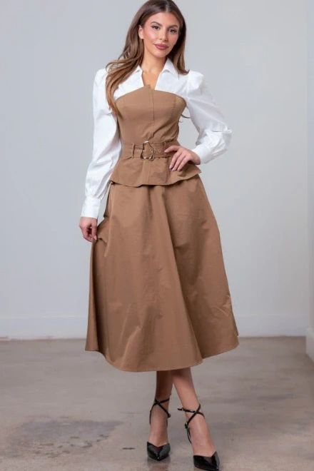 VESTIDO CORTE PEPLUM