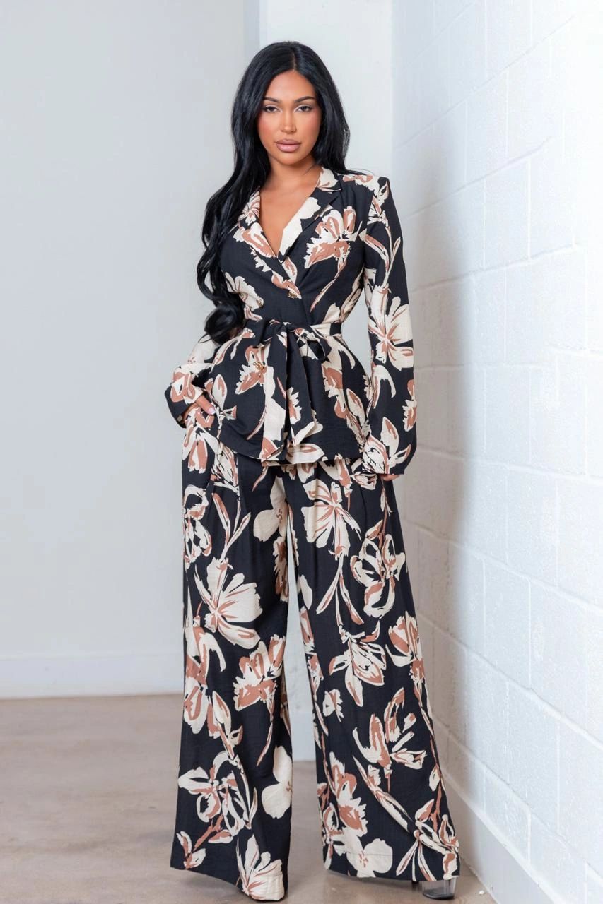 CONJUNTO NEGRO/ESTAMPADO