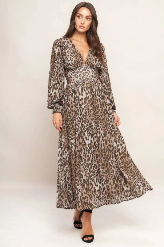 VESTIDO ANIMAL PRINT CORTE EN PETO