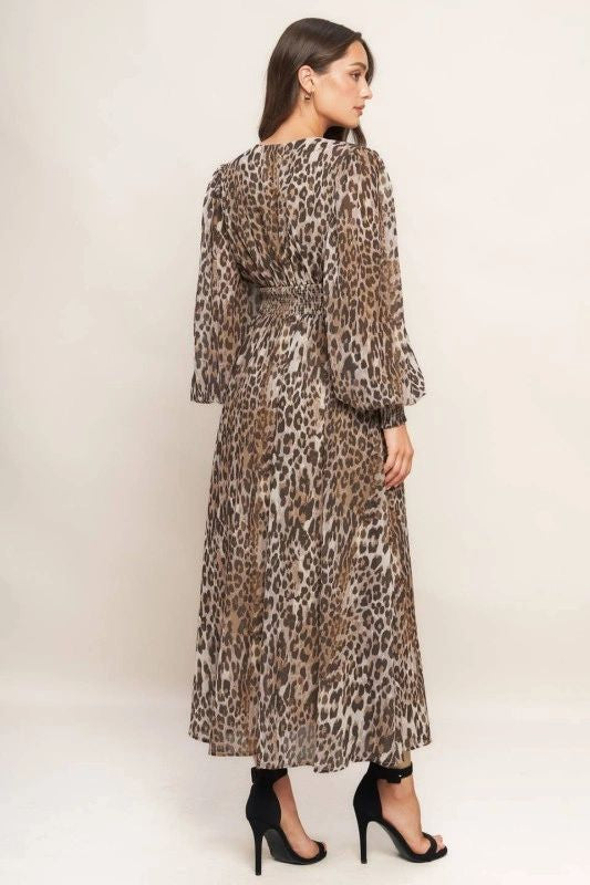 VESTIDO ANIMAL PRINT CORTE EN PETO