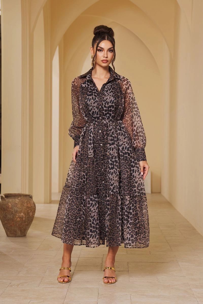 VESTIDO ANIMAL PRINT CHIFÓN