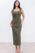 VESTIDO VERDE OLIVO