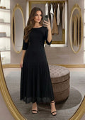 VESTIDO ALGODON STRETCH Y CHIFÓN