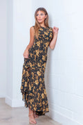 VESTIDO STRETCH NEGRO/GOLD