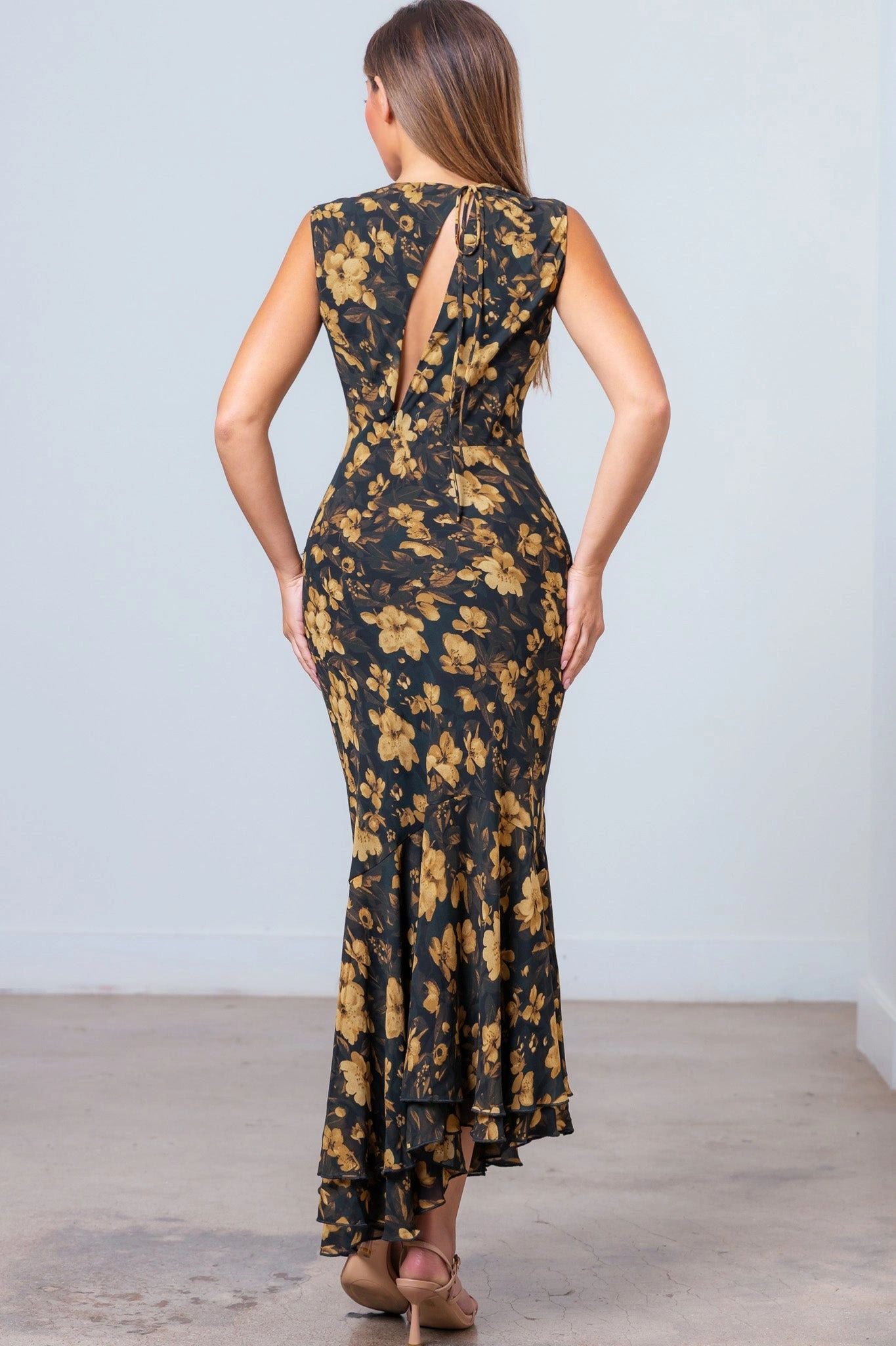 VESTIDO STRETCH NEGRO/GOLD