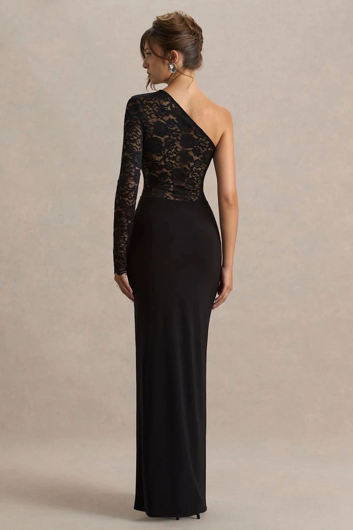 VESTIDO UN HOMBRO ENCAJE