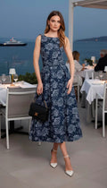 VESTIDO MIDI DENIM ESTAMPADO