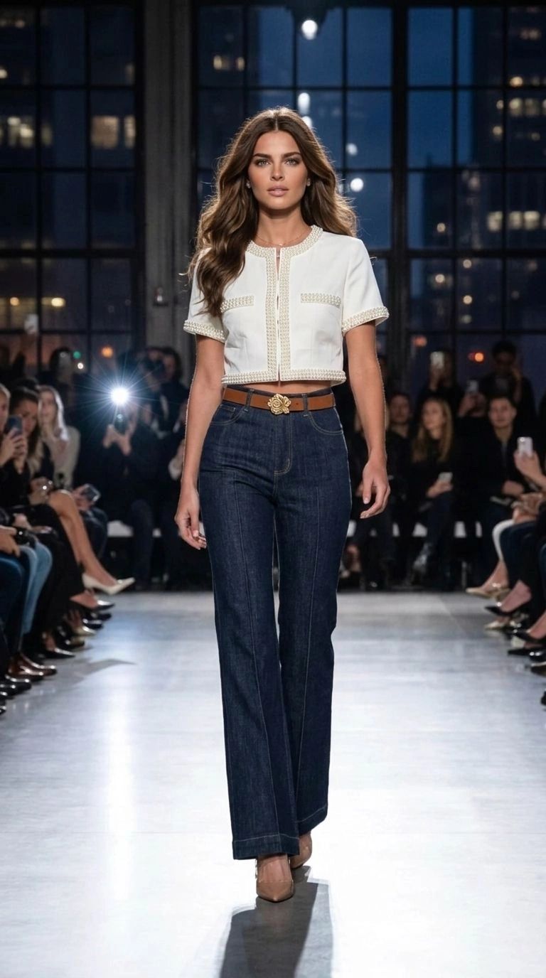 JEANS CON CINTO CAFE