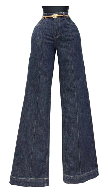JEANS CON CINTO CAFE