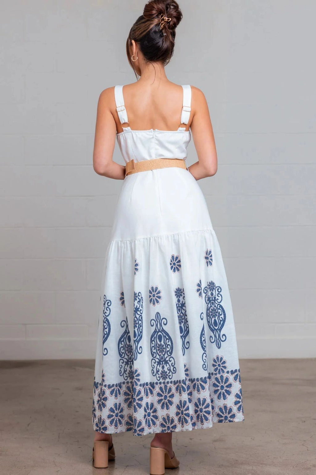 VESTIDO CINTURON DE PAJA