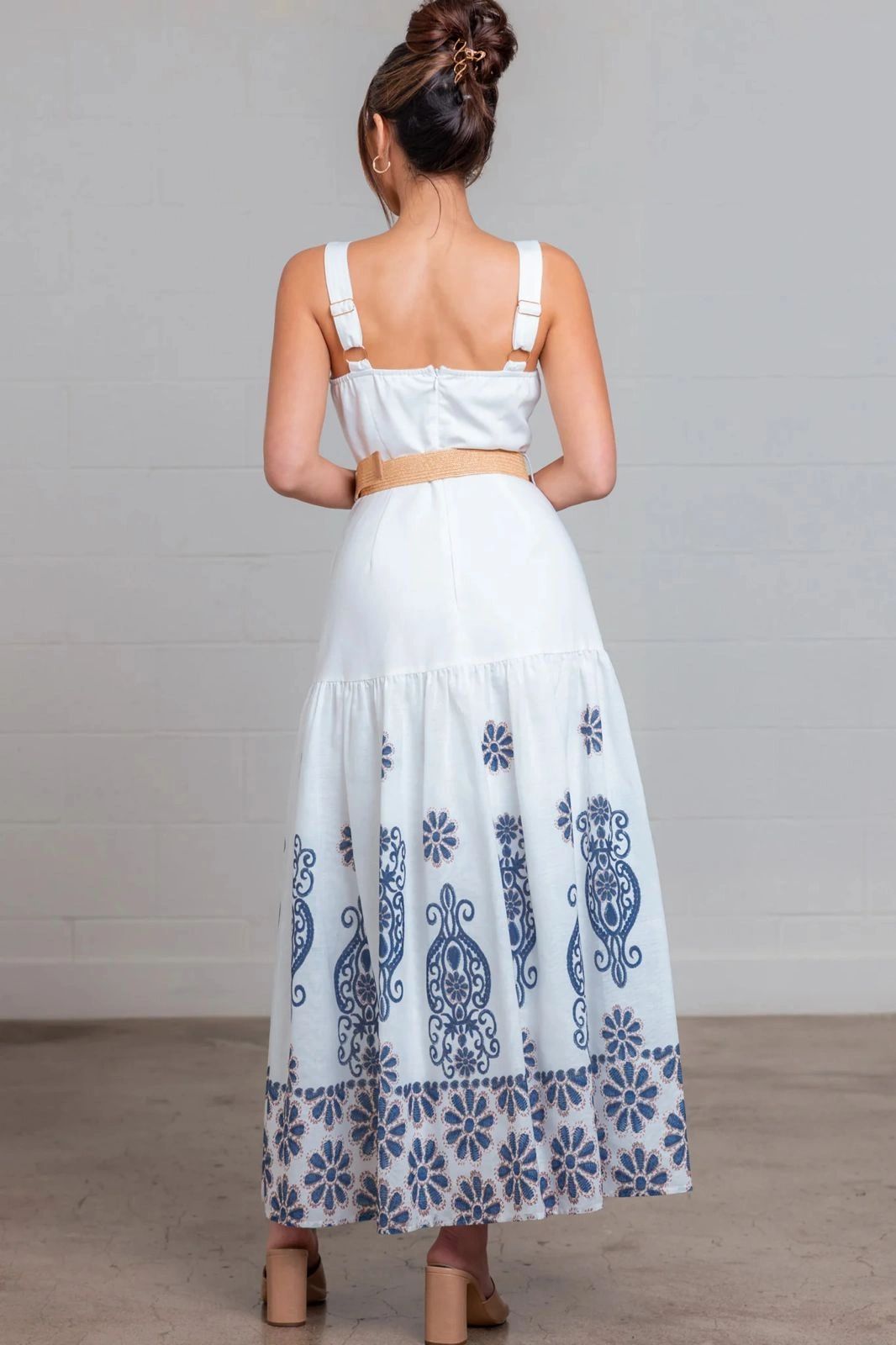VESTIDO CINTURON DE PAJA