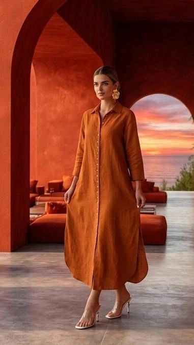 VESTIDO CAMISERO LISO