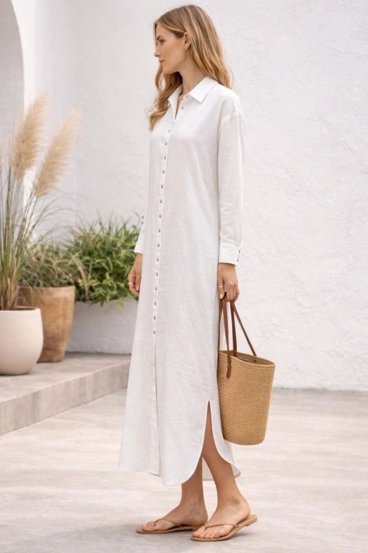 VESTIDO CAMISERO LISO