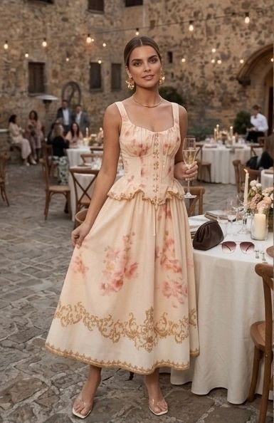VESTIDO MIDI PEPLUM