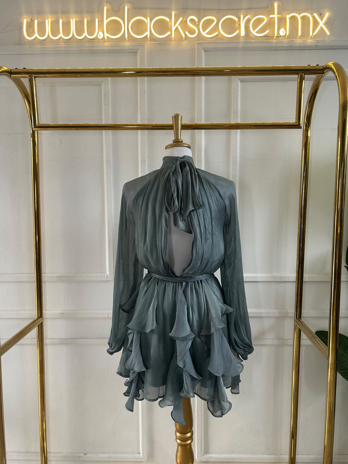 VESTIDO RUFFLE SAGE
