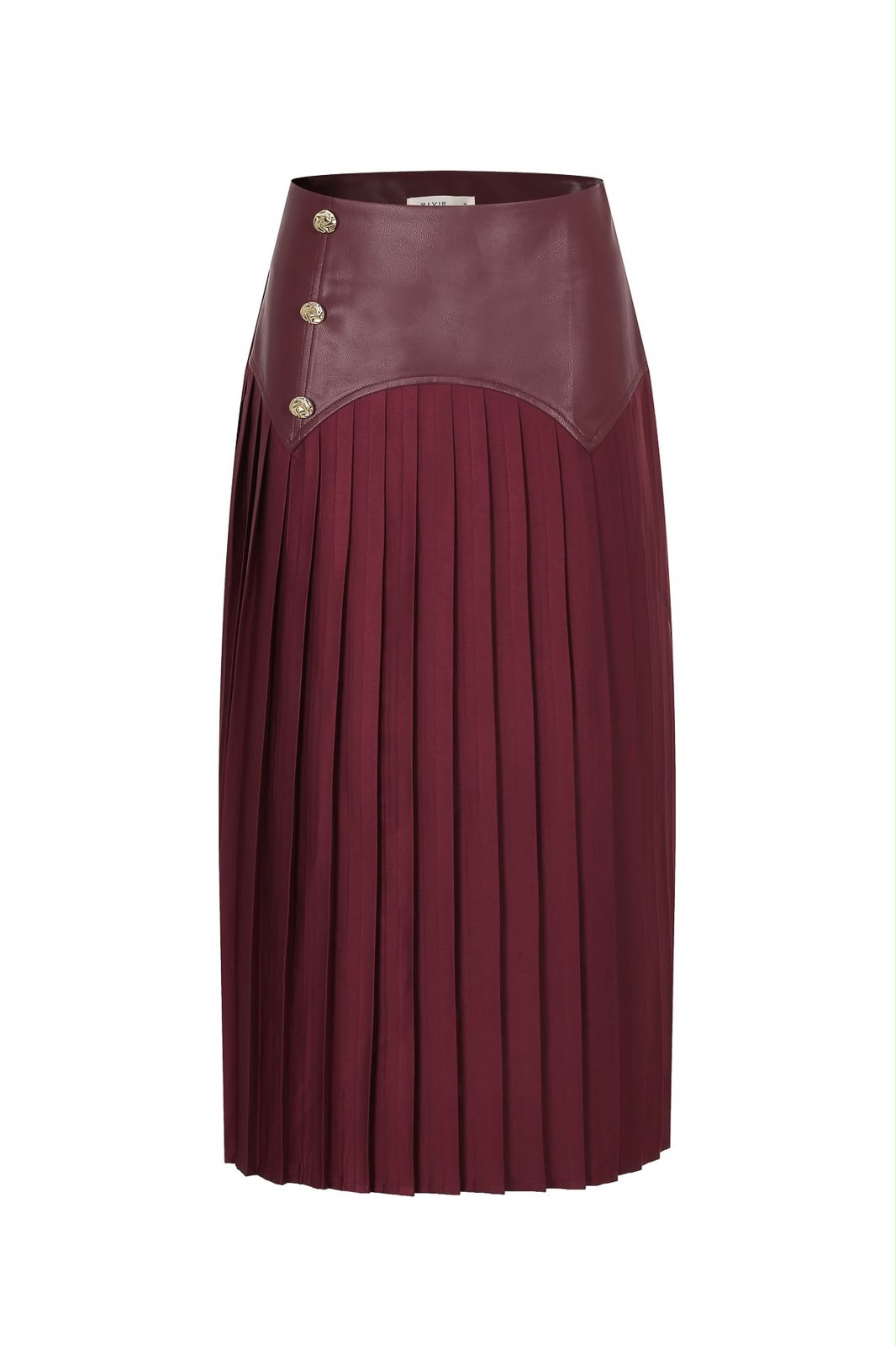 FALDA PLISADA LEATHER