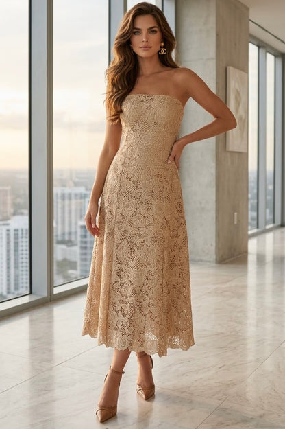 VESTIDO MIDI GUIPUR FRANCES