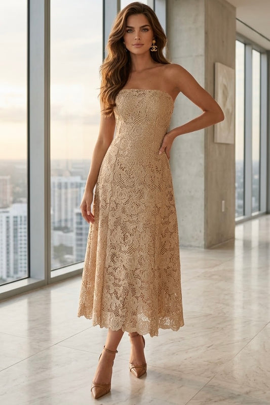 VESTIDO MIDI GUIPUR FRANCES