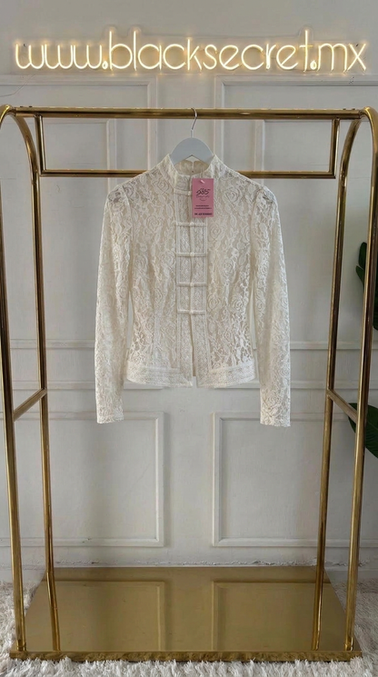 BLUSA NAPOLEÓN ENCAJE
