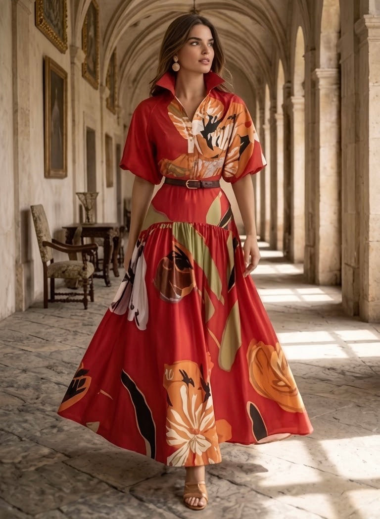 MAXI VESTIDO CON CINTO