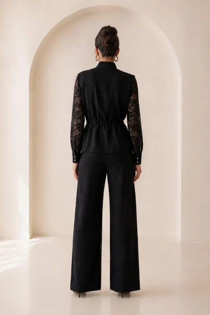 CONJUNTO ENCAJE CUELLO ALTO