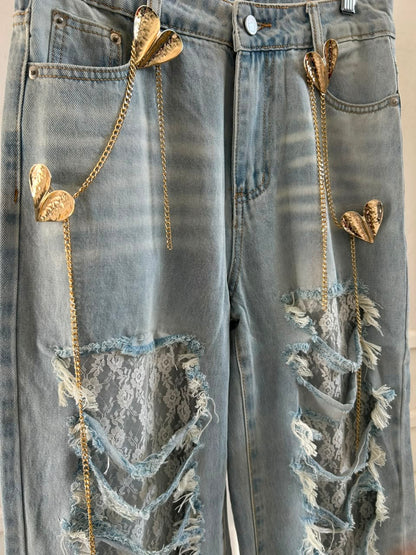 JEANS CON ENCAJE