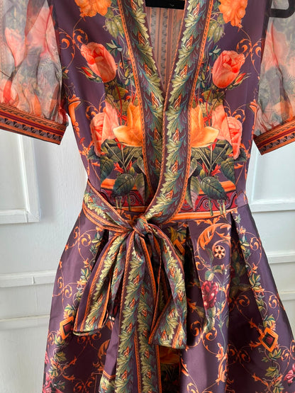 VESTIDO MIDI ENVOLVENTE ESTAMPADO