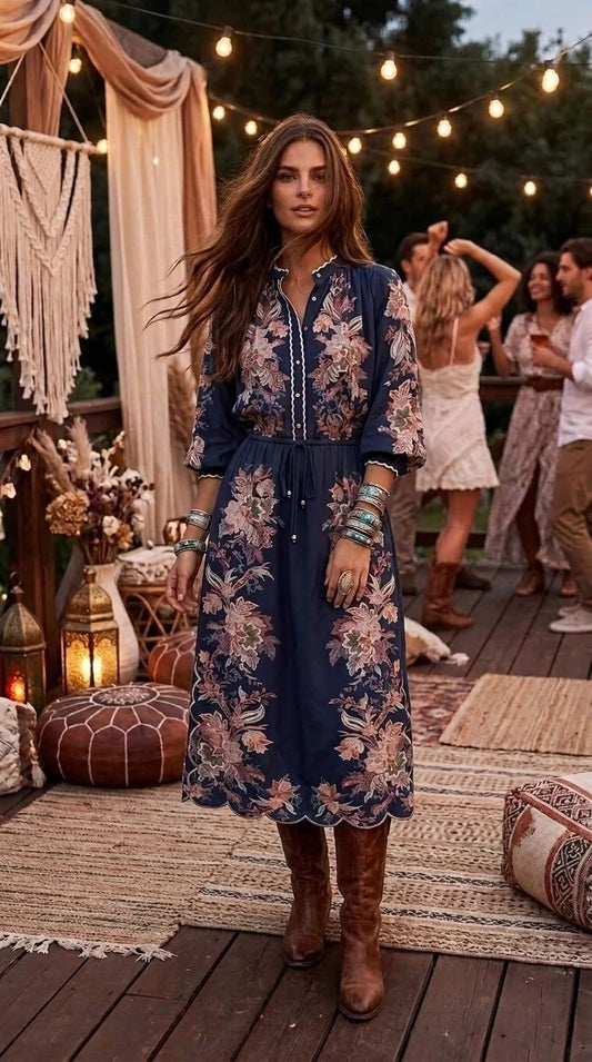 Conjunto estampado bohemio