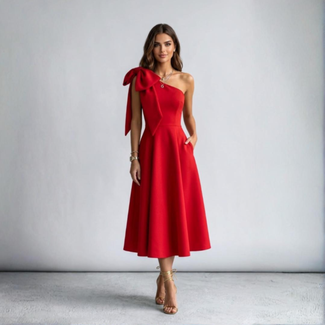VESTIDO MIDI STRETCH LAZO